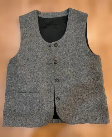 handmade 그레이 울 혼방 베스트 M~L