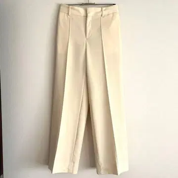 아이보리 와이드 팬츠 스트레치 소재