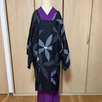 새상품급 교토 작가님의 블랙과 그레이 꽃무늬 여성용 도우기