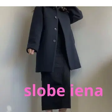 slobe iena 미들 기장 울 코트 네이비 프리 사이즈
