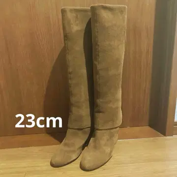 가격 인하 가능 스웨이드 롱 부츠 23cm