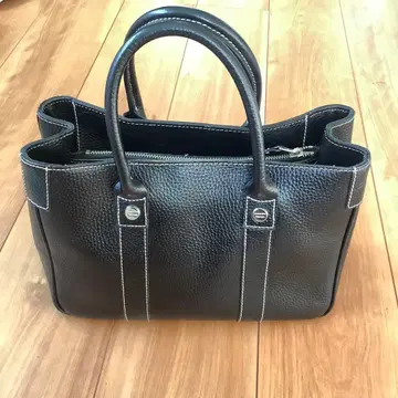 컨디션 최상 사만다 타바사 블랙 가죽 핸드백 가죽 토트백 블랙