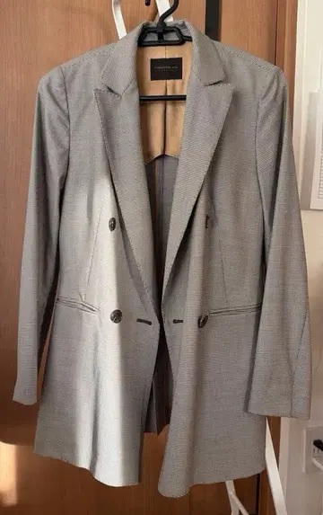 TOMORROWLAND 그레이 체크 무늬 테일러드 자켓 36