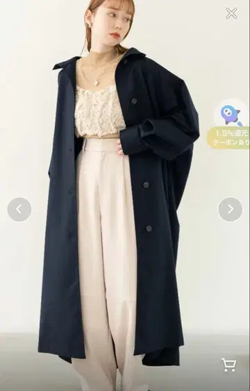 hinari 스탠드 카라 롱 코트