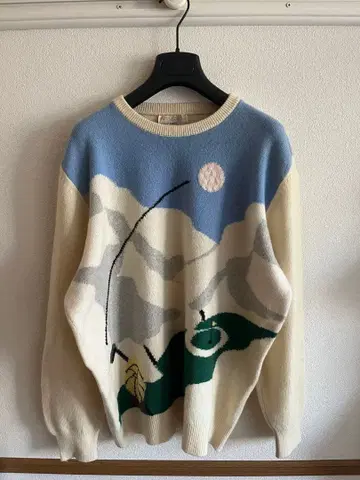 80s braemar 스코틀랜드제 캐시미어 핸드 인터샤 니트