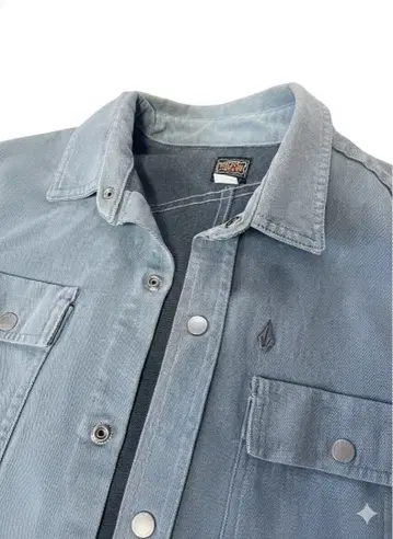 Volcom 구제 의류 데님 셔츠 긴팔 라이트 블루