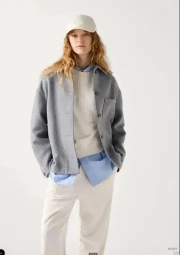 유니클로 오버 사이즈 숏 자켓 UNIQLO M