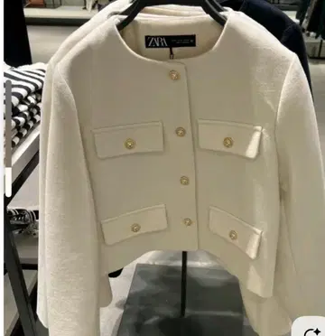 ZARA 노카라 자켓 화이트
