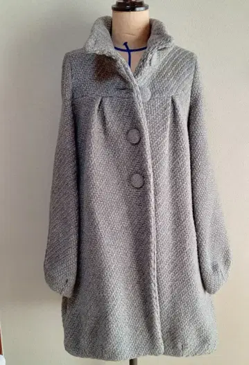 여성용 울 코트 2 TWO 롱 코트 벌룬 슬리브