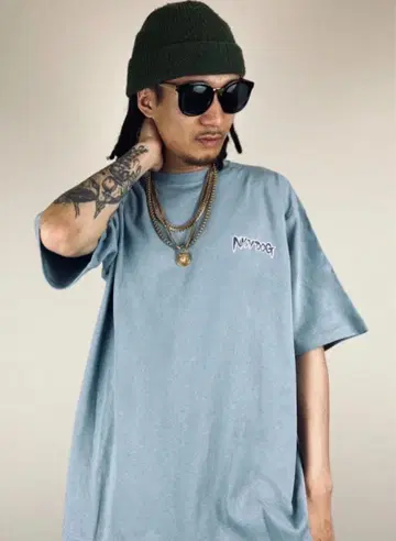 NASTVY DOG Ghost Tee AcidBule L