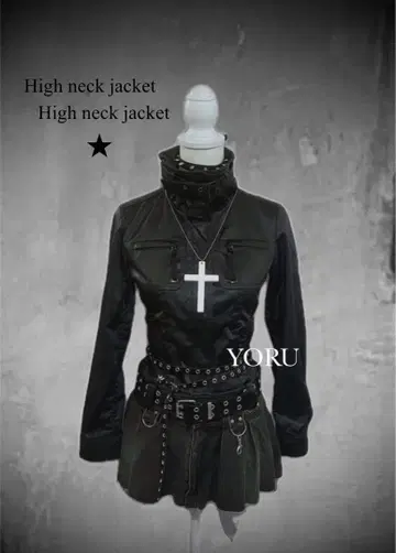 자켓 y2k 그런지 다크코어 헤이세이 갸루 하이넥 펑크 NANA