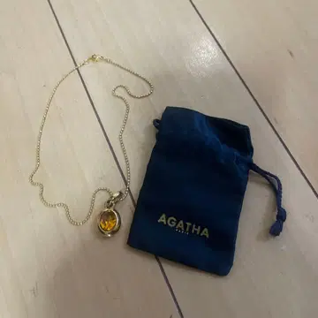 AGATHA 목걸이 오렌지 스톤
