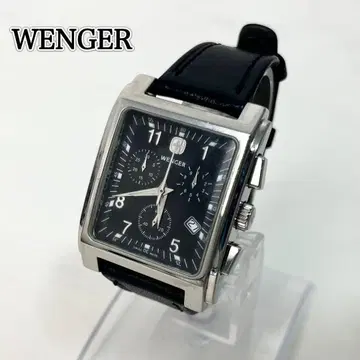 [ 작동 ] WENGER 7078X 스퀘어 크로노그래프 쿼츠 손목시계