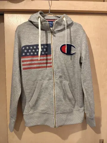 Champion 미국 국기 디자인 후드티 S