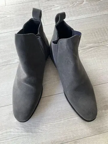 그레이 사이드 고어 부츠 스웨이드풍