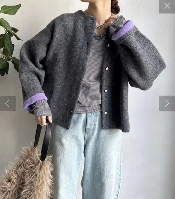 DOUDOU 더블 페이스 니트 숏코트