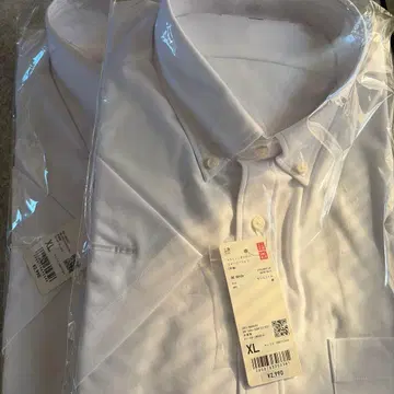 유니클로 반팔 XL 2장 세트 드라이 논아이롱 저지 셔츠