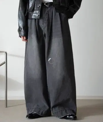미사용 soerte 와이드 배기 빈티지 라이크 데님 팬츠