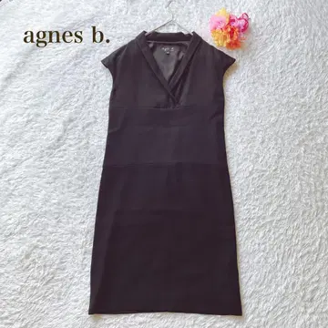아네스베 [ S ] 슬리브리스 원피스 심플 V넥 경사