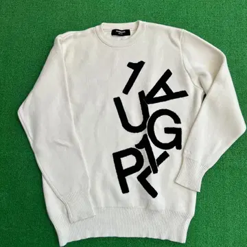 1PIU1UGUALE3 화이트 로고 스웨터