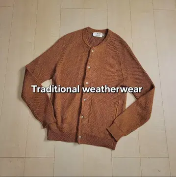traditional weatherwear 리브 니트 가디건