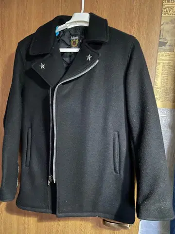 Schott 블랙 울 코트 사이즈 20