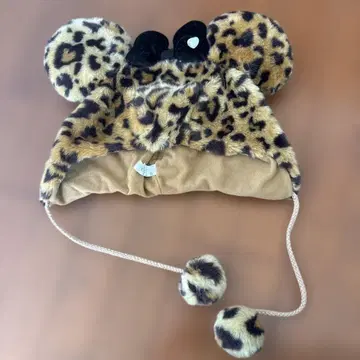 디즈니 미니 레오파드 무늬 구형 팬캡