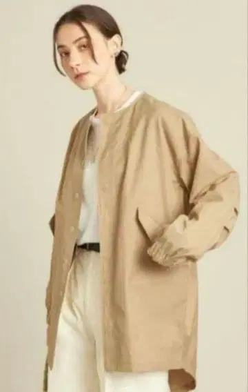 피쉬테일 노카라 코트 -발수 가공-