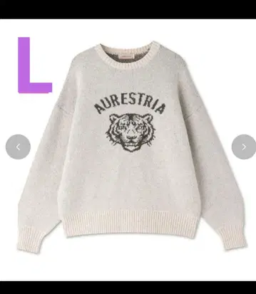 시마무라 MARIE 호랑이 자카드 니트 풀오버 아이보리 L