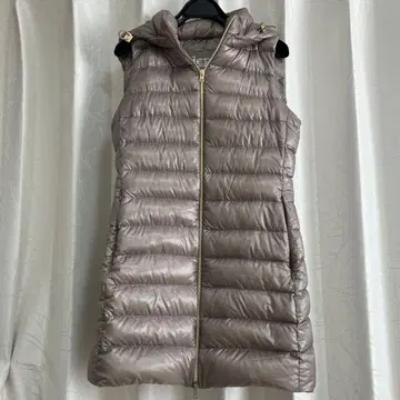 Herno 후드 부착 다운 베스트 베이지