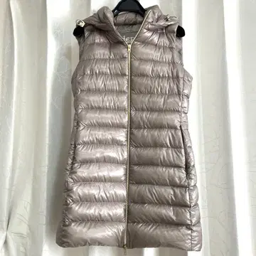 Herno 후드 부착 다운 베스트 베이지