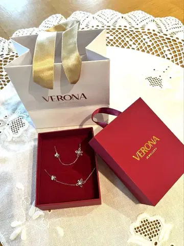 VERONA 꽃 모티브 목걸이 팔찌 세트