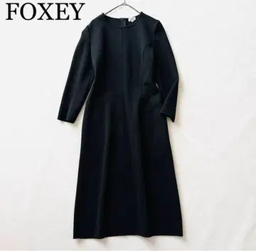 [ 새상품급 ] 폭시 니트 원피스 종아리 기장 블랙 40 사이즈