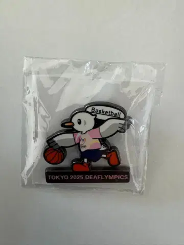 도쿄 2025 데플림픽 핀 배지 농구
