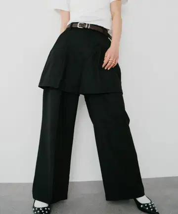 레이어드 턱 팬츠