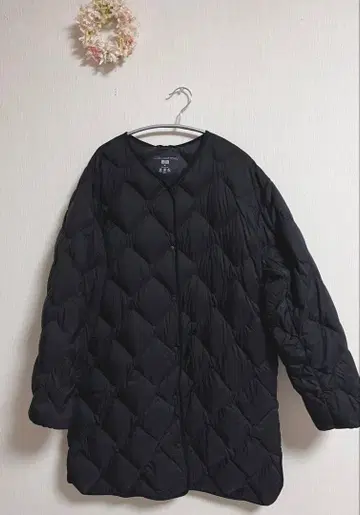 단종품 레어 유니클로 울트라 라이트 다운 릴랙스 코트 블랙 XL 아우터