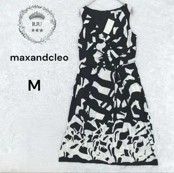 택 포함 새상품 맥스앤클레오 모노톤 카슈쿨 원피스 무릎 기장 M