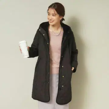 [시착만 한 상품] 잇츠데모 목 따뜻한 퀼트 후드 코트 38