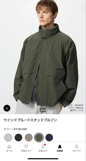 윈드 블루파 스탠드 블루종 57 OLIVE