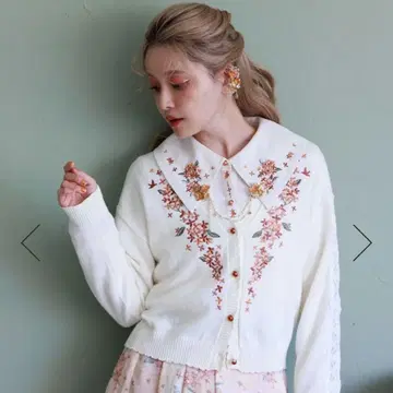 axes femme 금목서 자수 가디건