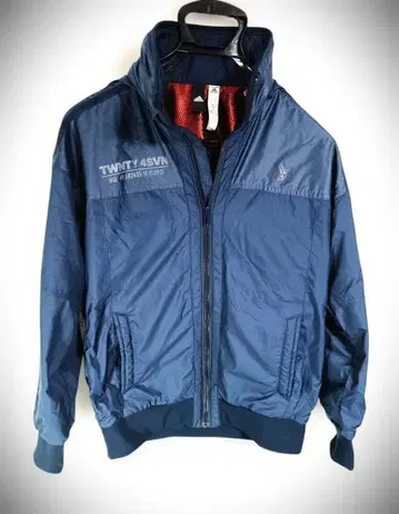 ADIDAS 점퍼 패커 후드 부착 (수납식) 네이비 계열 사이즈 S~M