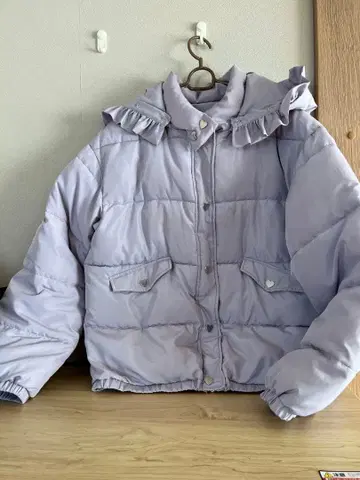 유메텐보 dear my love 다운 자켓 후드 핑크 프릴