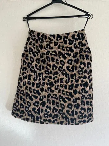 [ sov. ] 레오파드 무늬 A라인 미니 스커트 38