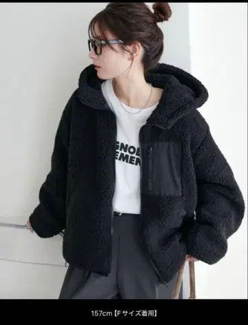 블루종 아우터 [ WEB 한정판 ] 후드 보아 블루종