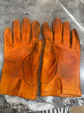 오렌지 장갑 CAUSSE 럭셔리 그로브 8 프랑스제
