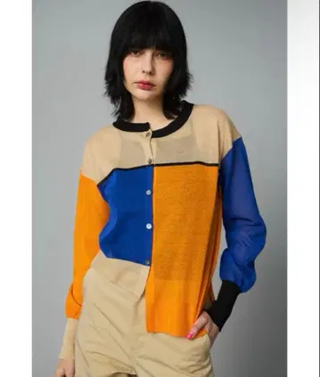 [ HeRIN .CYE ] 비대칭 라인 가디건