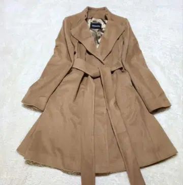 맥스앤코 플레어 랩 코트 브라운 42