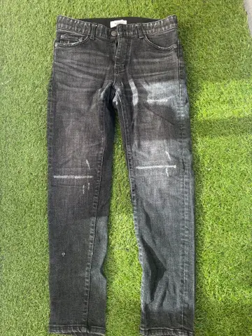 스키니 데님 블랙 데미지 가공