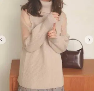 snidel 시어 숄더 니트