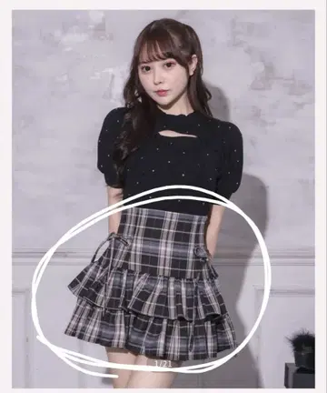 pium 사이드 리본 캉캉 스커트